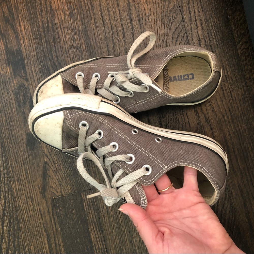 Grey & White Converse